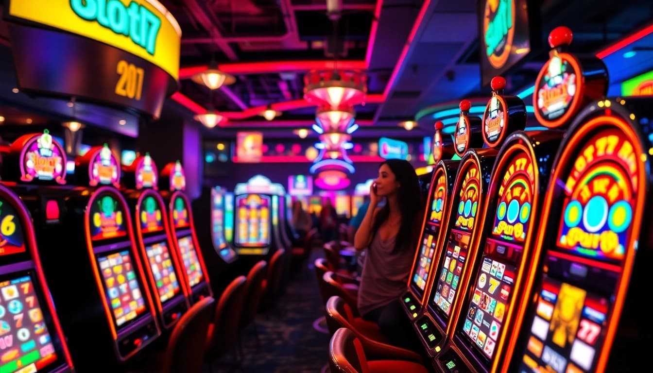 Slot77 menarik perhatian dengan mesin slot berwarna cerah yang mengundang untuk dimainkan.