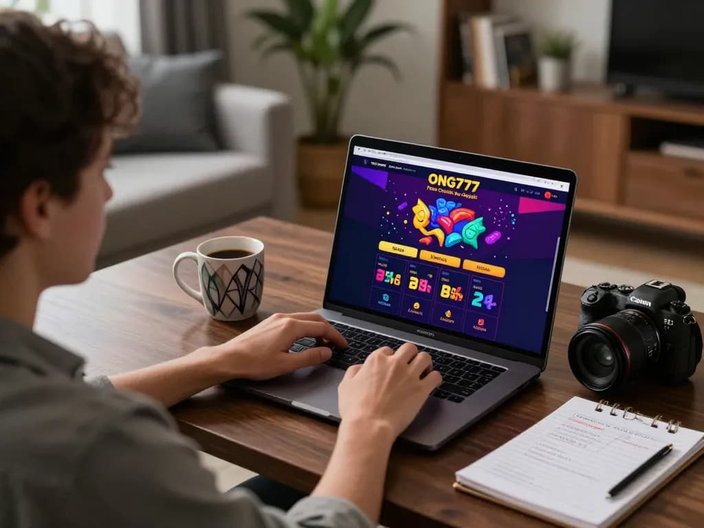 Engaging with ONG777 Free Credit No Deposit e-wallet during an online gaming session, showcasing strategic betting