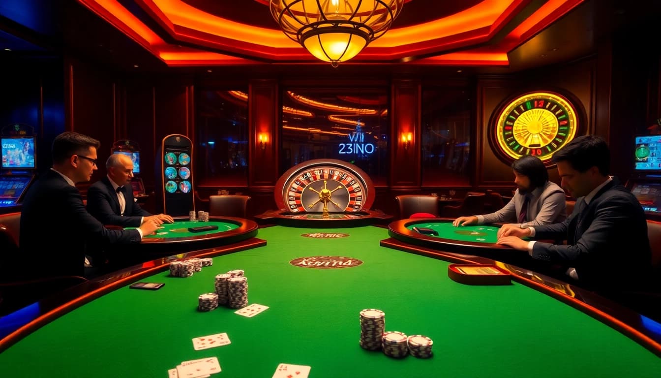 Kuwin 789's vibrant online gambling scene showcasing poker chips and cards on a luxurious table.