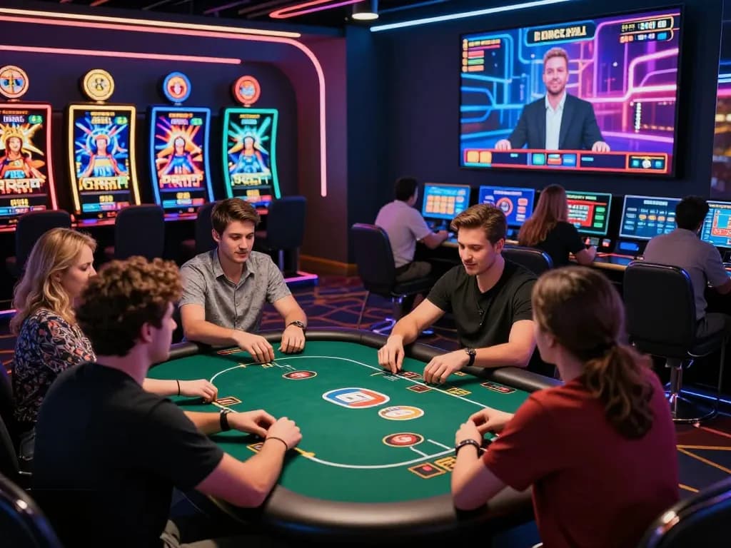 Experience the thrill of 23win in a vibrant online casino setting with engaged players.