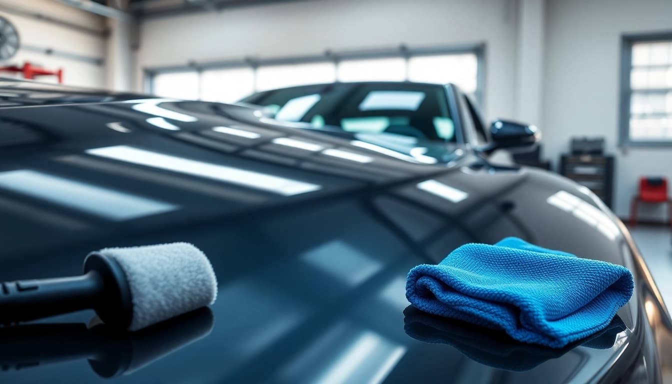 Applying salt protection ceramic coating to a vehicle surface for ultimate shine and durability.