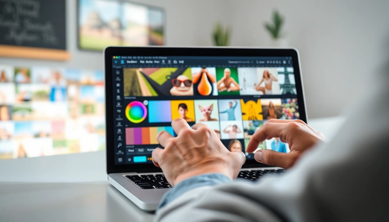 Enhance your photos with 美图秀秀下载 in a vibrant digital art editing interface.