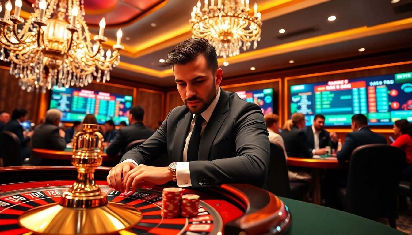 Experience casino excitement at https://xx88.center/ with a focused player at a high-stakes poker game.