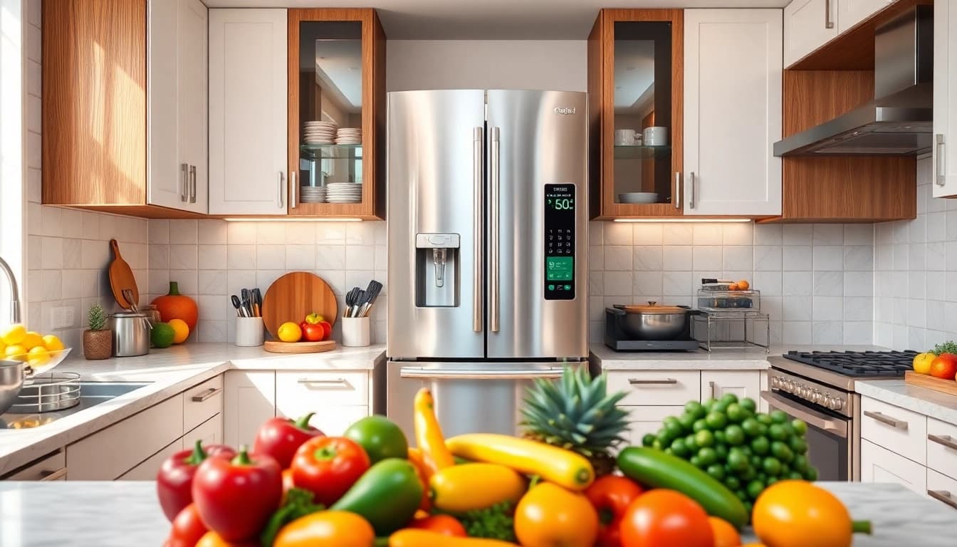 Revitalizing Refrigerator in a modern kitchen setting highlighting its sleek design.