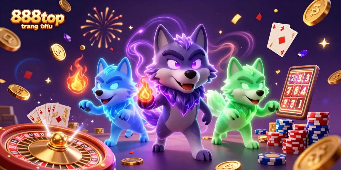 Winning big at 888top trang chủ with a fantasy casino scene filled with excitement and rewards.