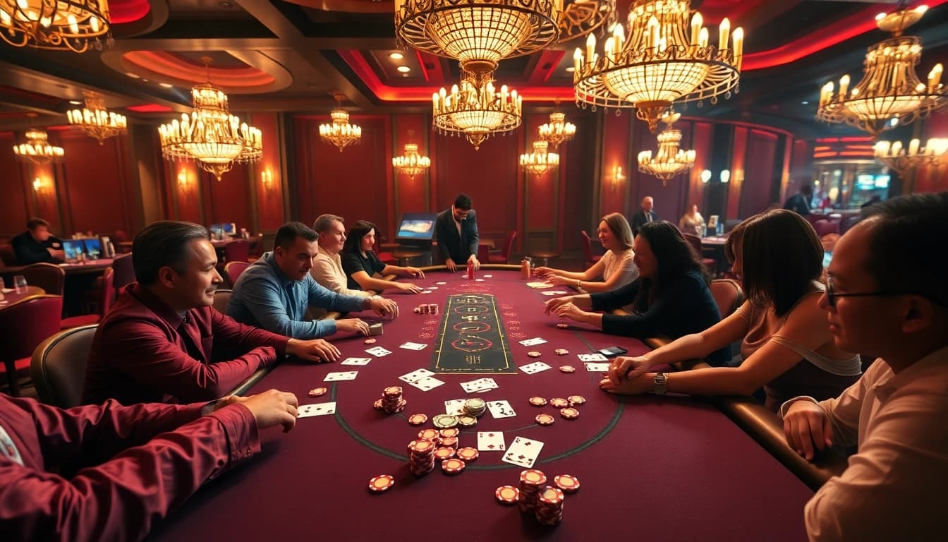 Permainan obraltoto berlangsung seru di meja blackjack yang berkilau.