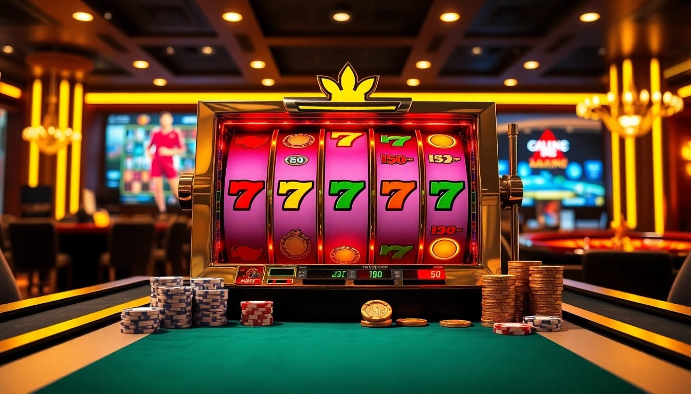 Spin the reels on engaging slot online machines, showcasing a vibrant casino experience.