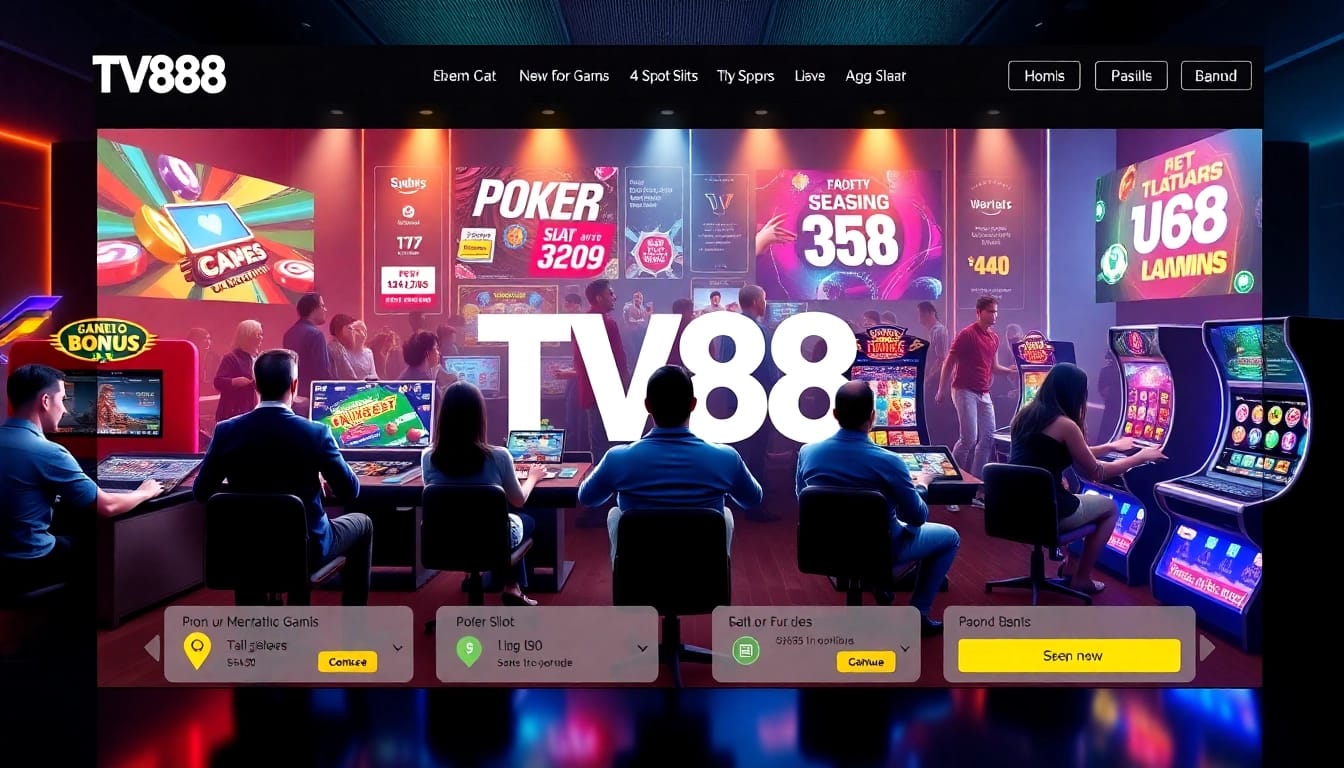TV88 online gaming platform featuring diverse players and vibrant interface