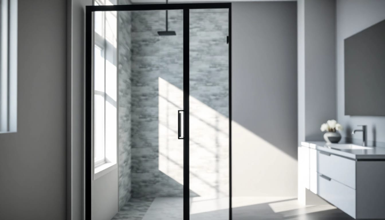 Elevate your bathroom with a stunning black shower sliding door that blends elegance and functionality.