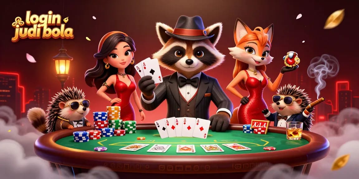 Engage with login judi bola while enjoying a thrilling poker game atmosphere featuring dynamic characters and rich casino elements.