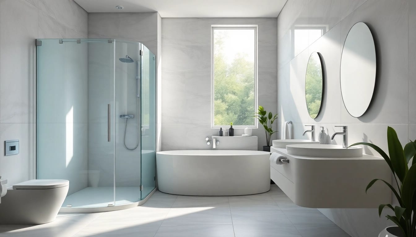 Sonni sanitär modern shower unit showcasing elegant design and luxurious details im Badezimmer.