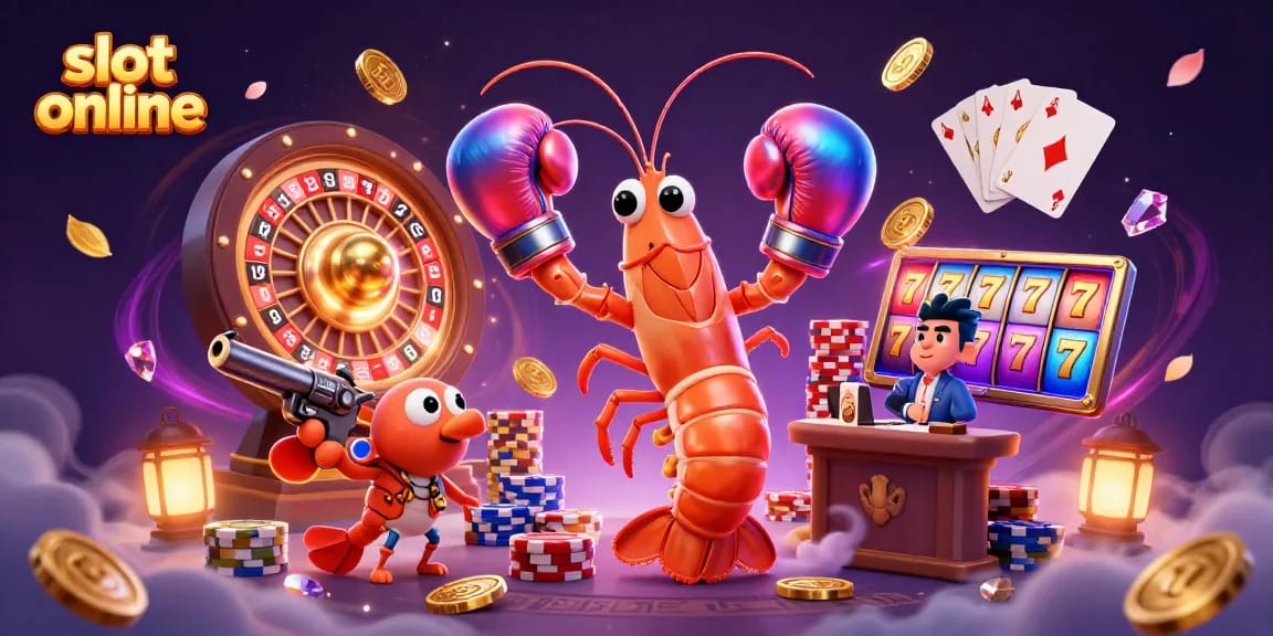 Mengguncang slot online dengan karakter udang mantis 3D bertinju dan teman-temannya di tengah pemandangan kasino yang menakjubkan.