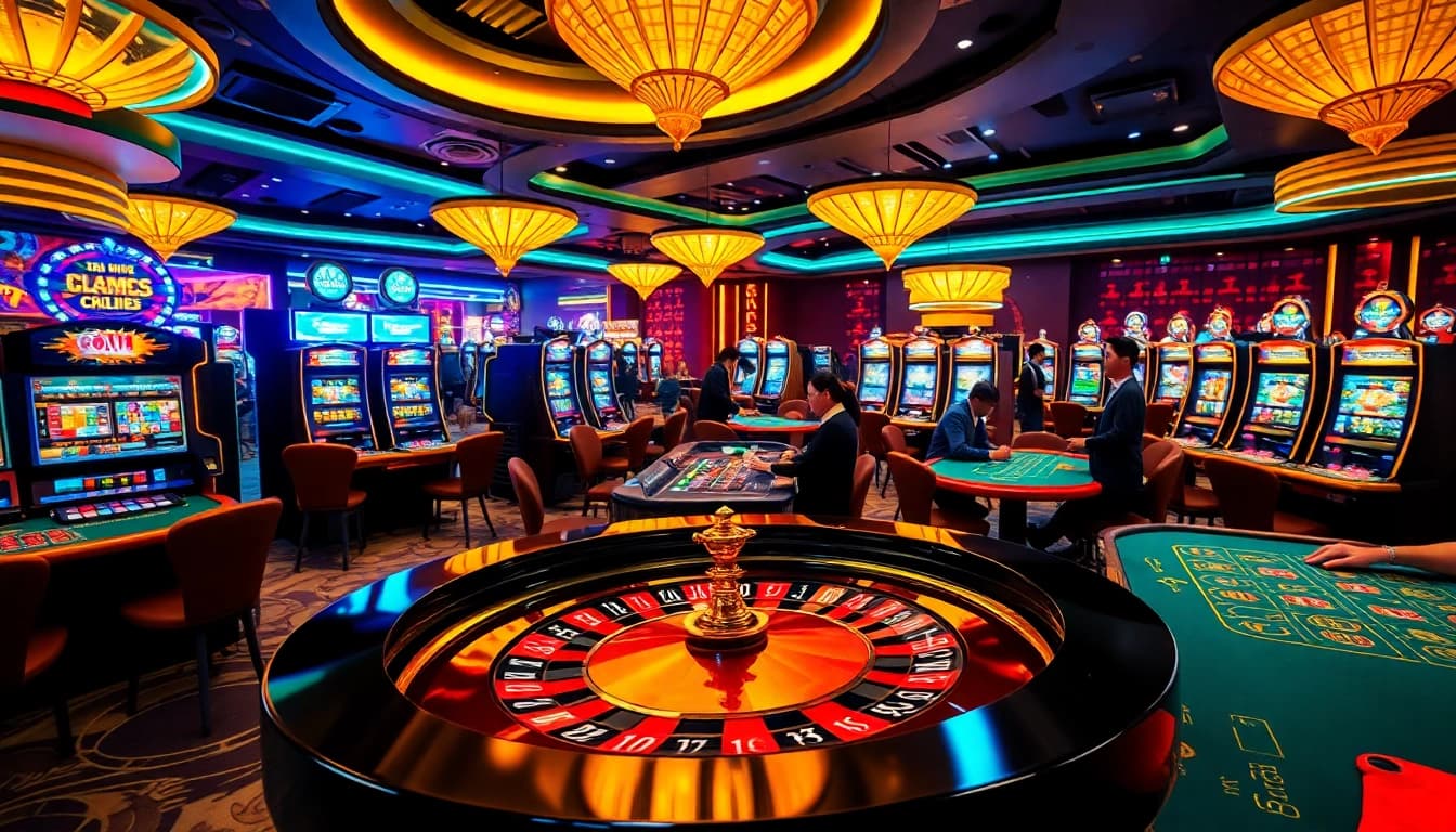 Experience the thrill of the rr88 link at a vibrant casino with roulette and poker action.