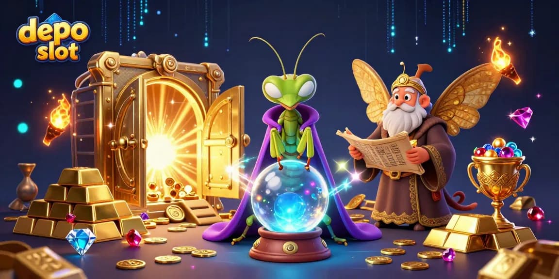 Engage with depo slot exploration, featuring vibrant 3D characters and dynamic casino loot elements.