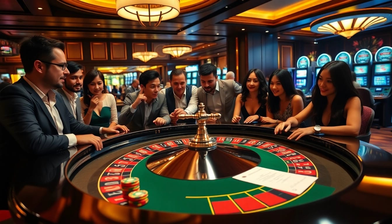 Experience the thrill at https://tg88co.com/ with a glamorous casino scene showcasing poker chips and roulette excitement.