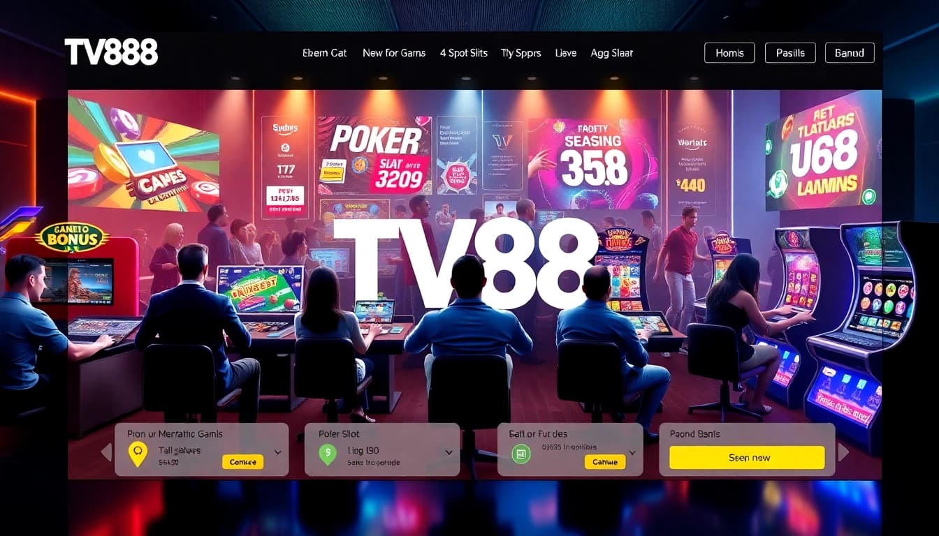 TV88 online gaming platform featuring diverse players and vibrant interface