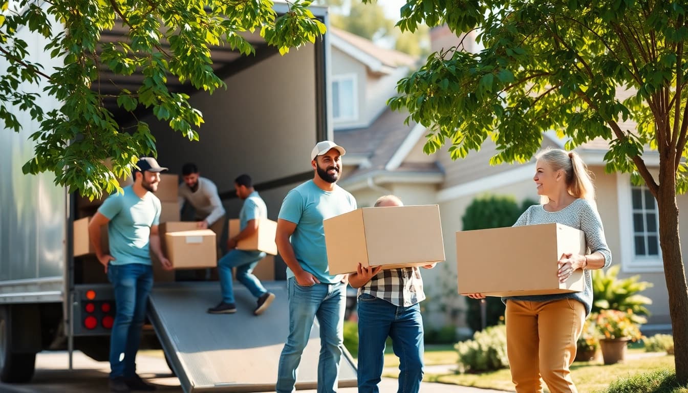 Experts providing removals near me with teamwork and efficiency, demonstrating a smooth moving process.