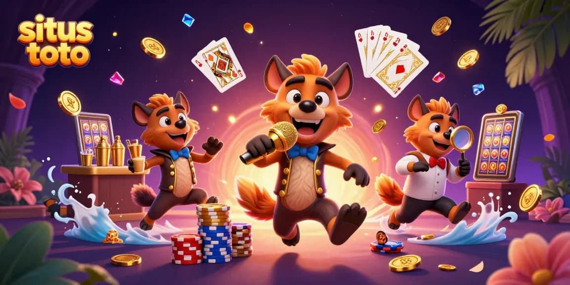 Experience the excitement of situs toto at a vibrant comedy casino featuring hyenas in action.