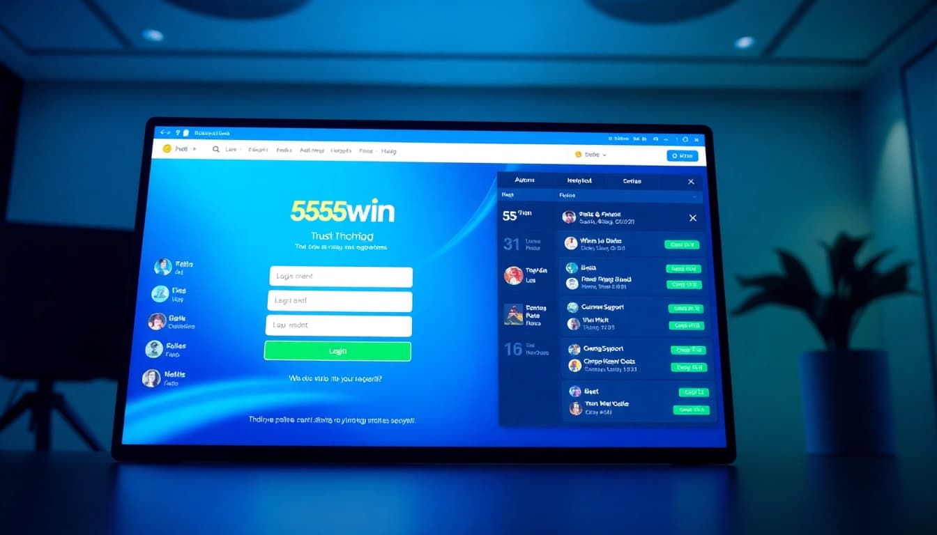 Exciting interface of 555win đăng nhập showcasing online betting options.