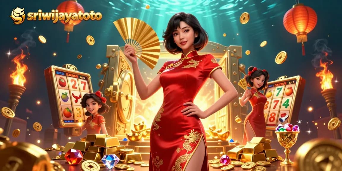Engage with gaming excitement at sriwijayatoto, where vibrant characters celebrate wins amidst golden slots and treasures.