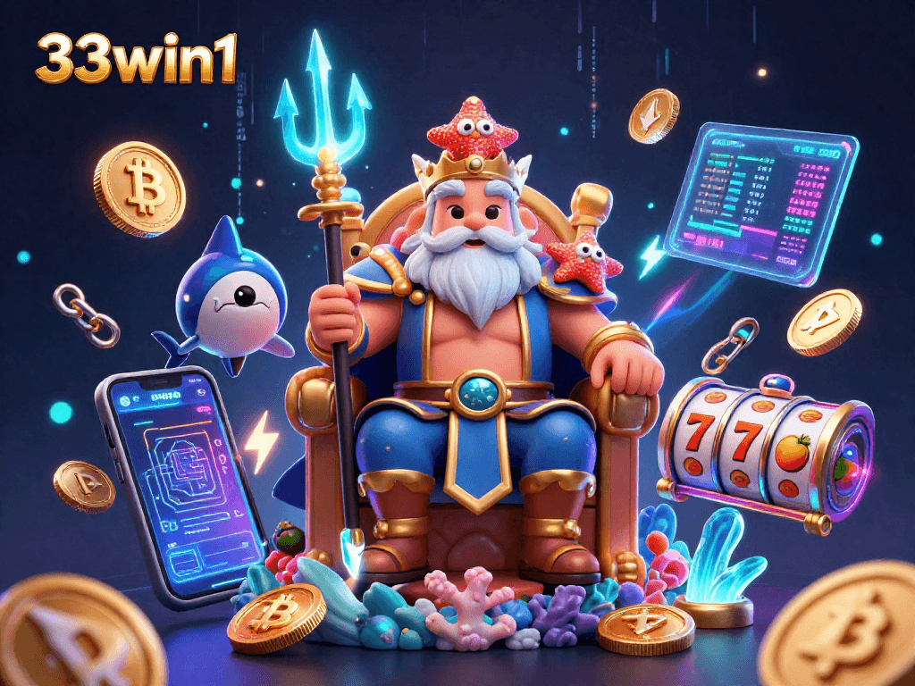 Experience thrilling gameplay with vibrant 33win1 casino action featuring Neptune and crypto elements.
