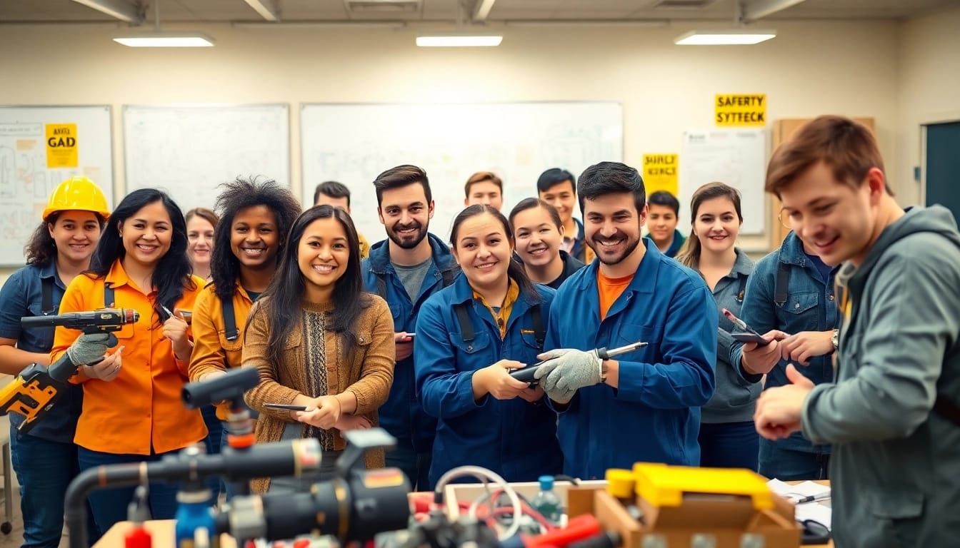 Students exploring hands-on learning at Trade School Tennessee