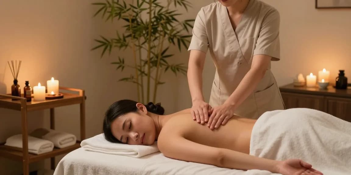 논현동마사지 전문적인 마사지사의 편안한 마사지 모습