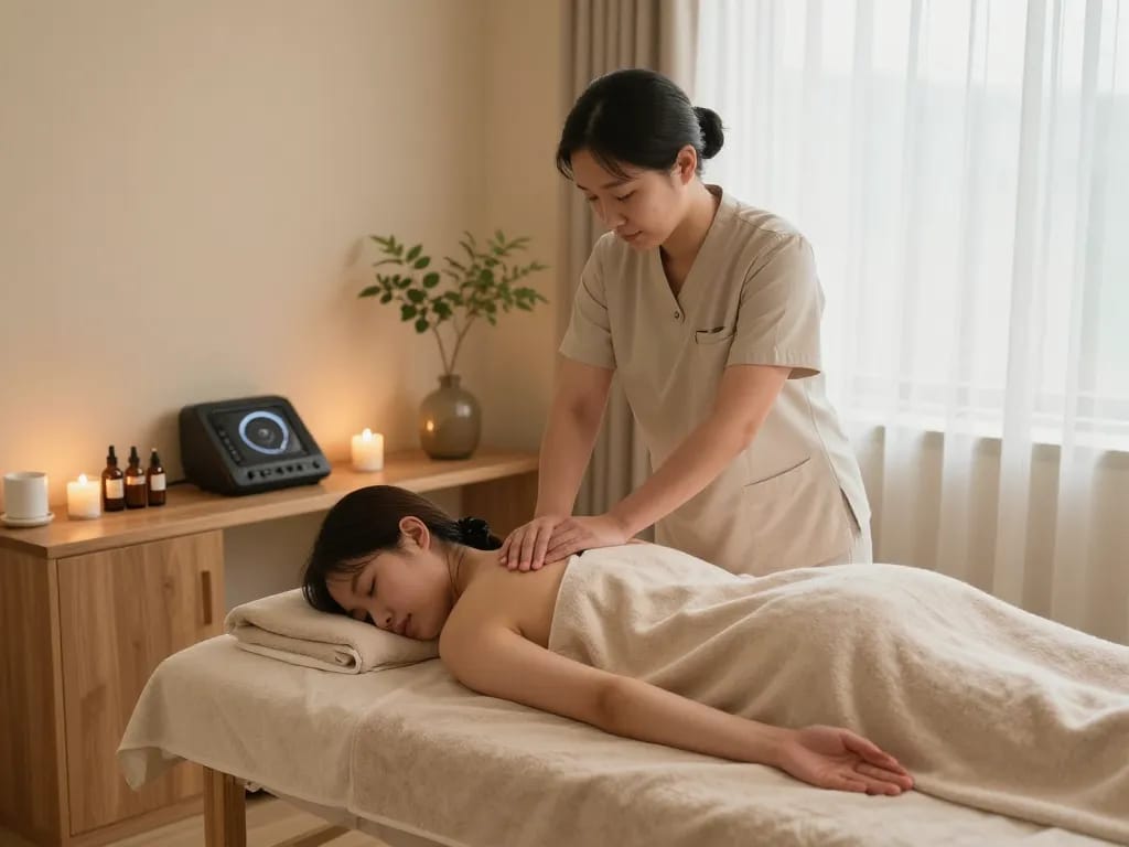 Rejuvenating aromatherapy session showcasing 인계동마사지 in a calming spa environment.