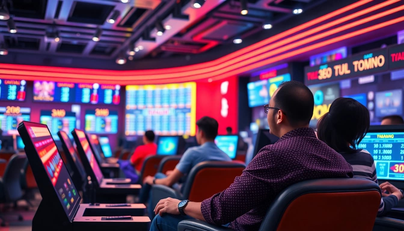Menampilkan bandar togel online terpercaya dengan suasana gaming yang dinamis.