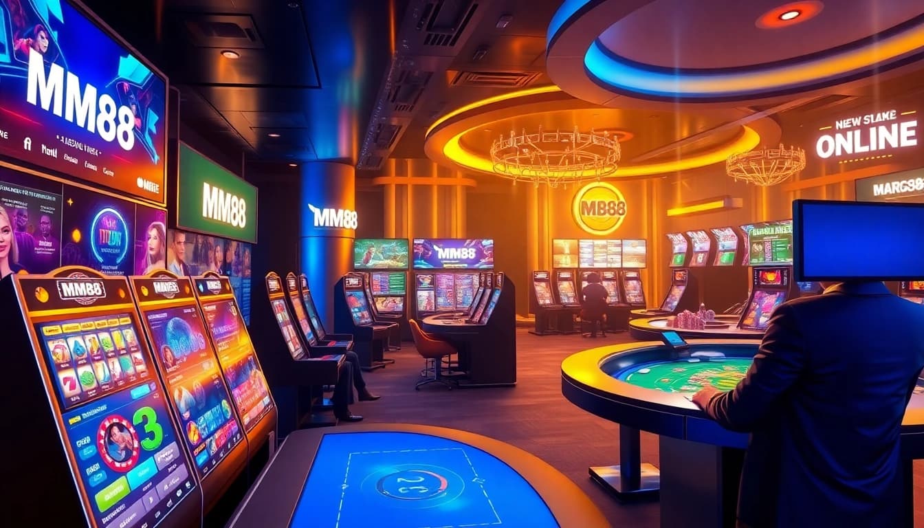 Exciting online gaming scene featuring MM88 sa com with vibrant digital casino displays.