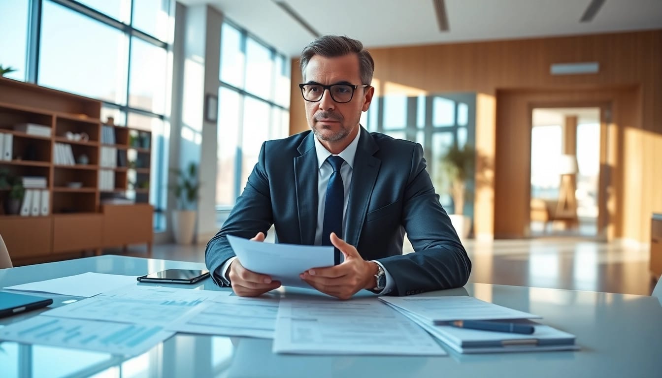 Tax Consultant in Kenya advising clients in a professional office space.