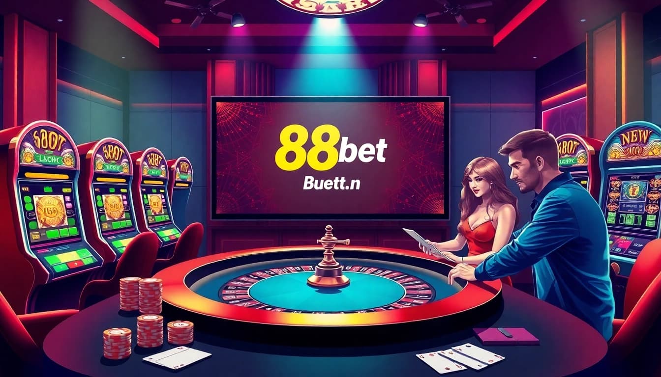 Experience the vibrant energy of 88bet.ru.com with engaged players enjoying a luxurious casino atmosphere.