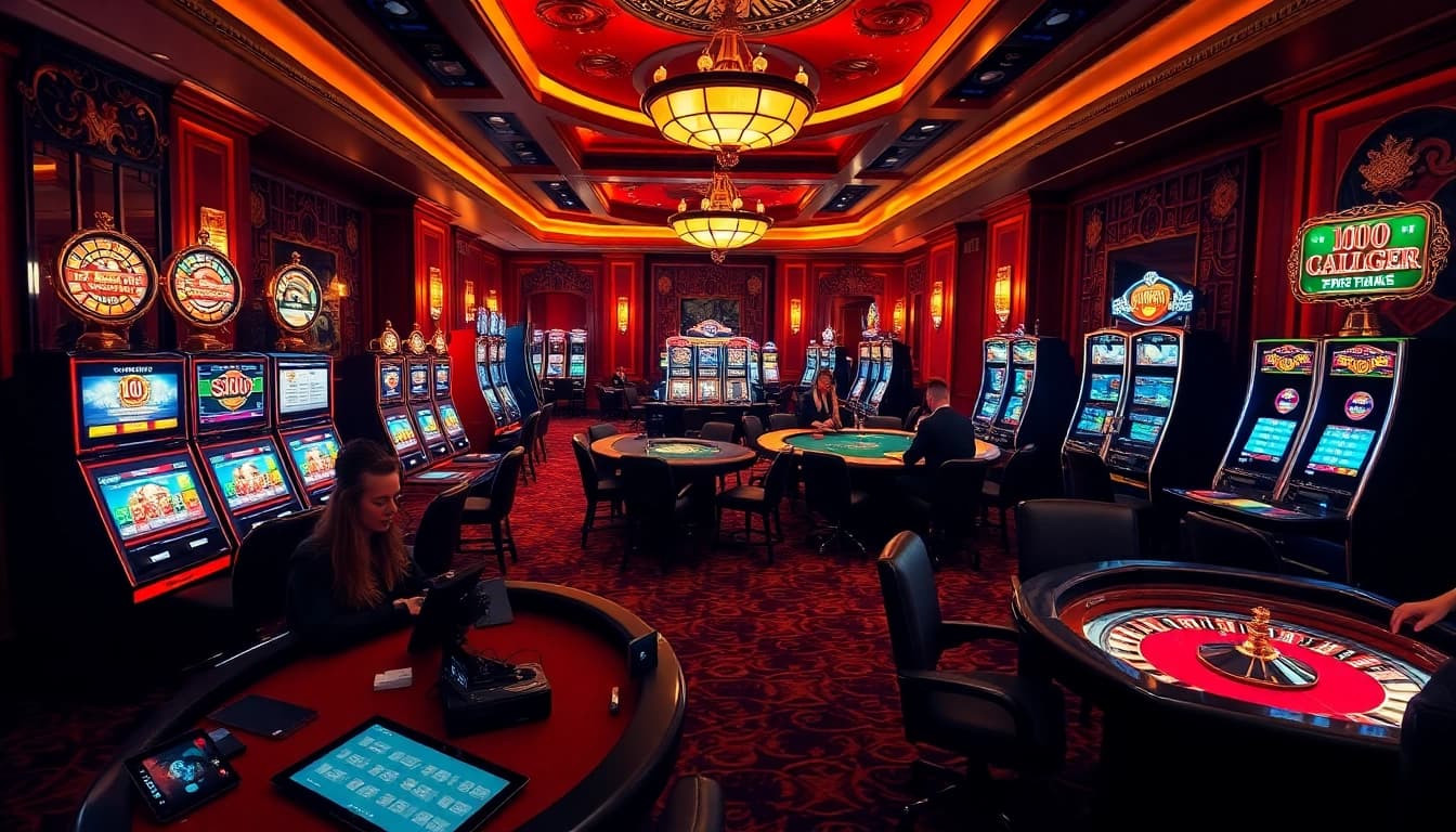 Players enjoying an exciting casino night featuring hidden wiki themes and vibrant slot machines.