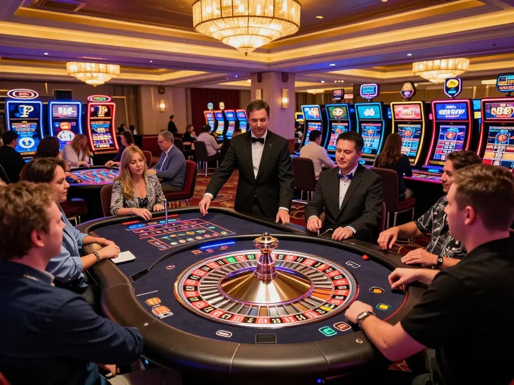Engaged players experiencing dynamic gameplay at 888now com casino, showcasing roulette action.