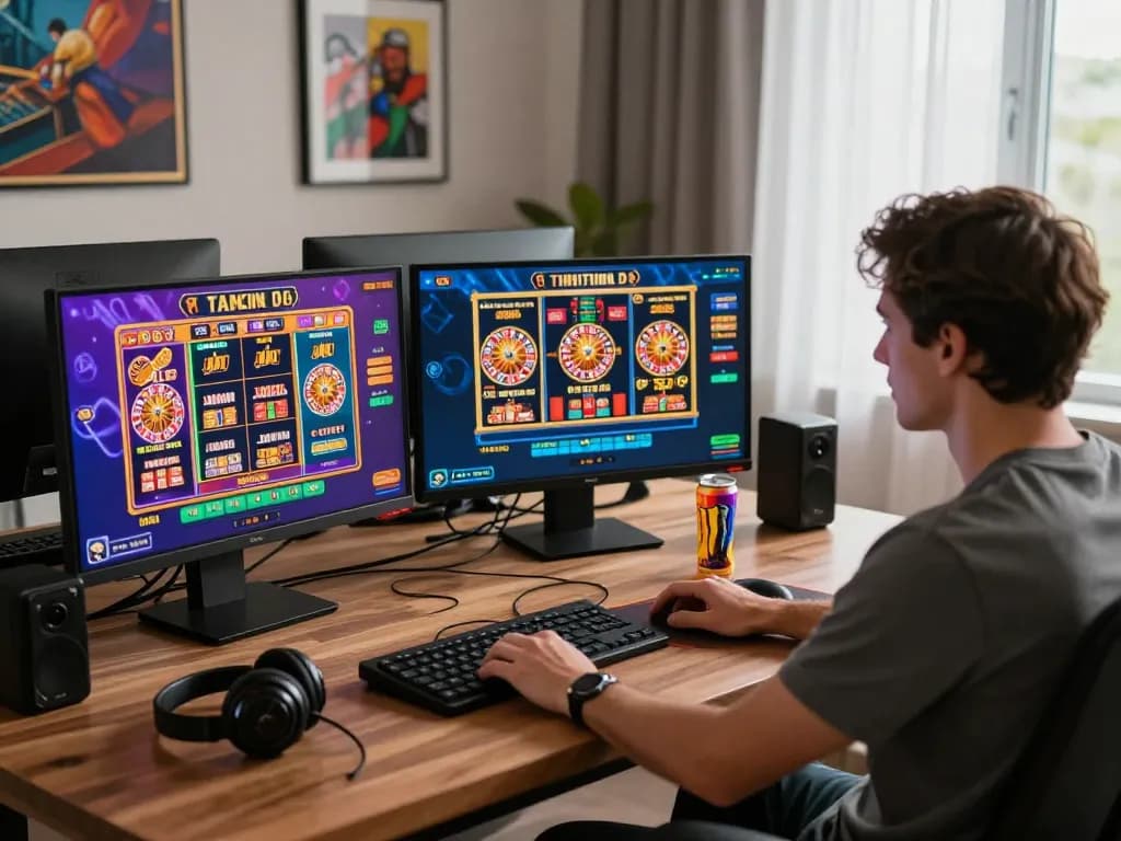 Exciting online gambling scene at ligasedayu with colorful games and engaging atmosphere.