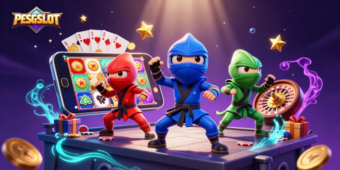 Menguasai PESGSLOT sambil bermain slot di smartphone dengan ninja chameleon yang dinamis.