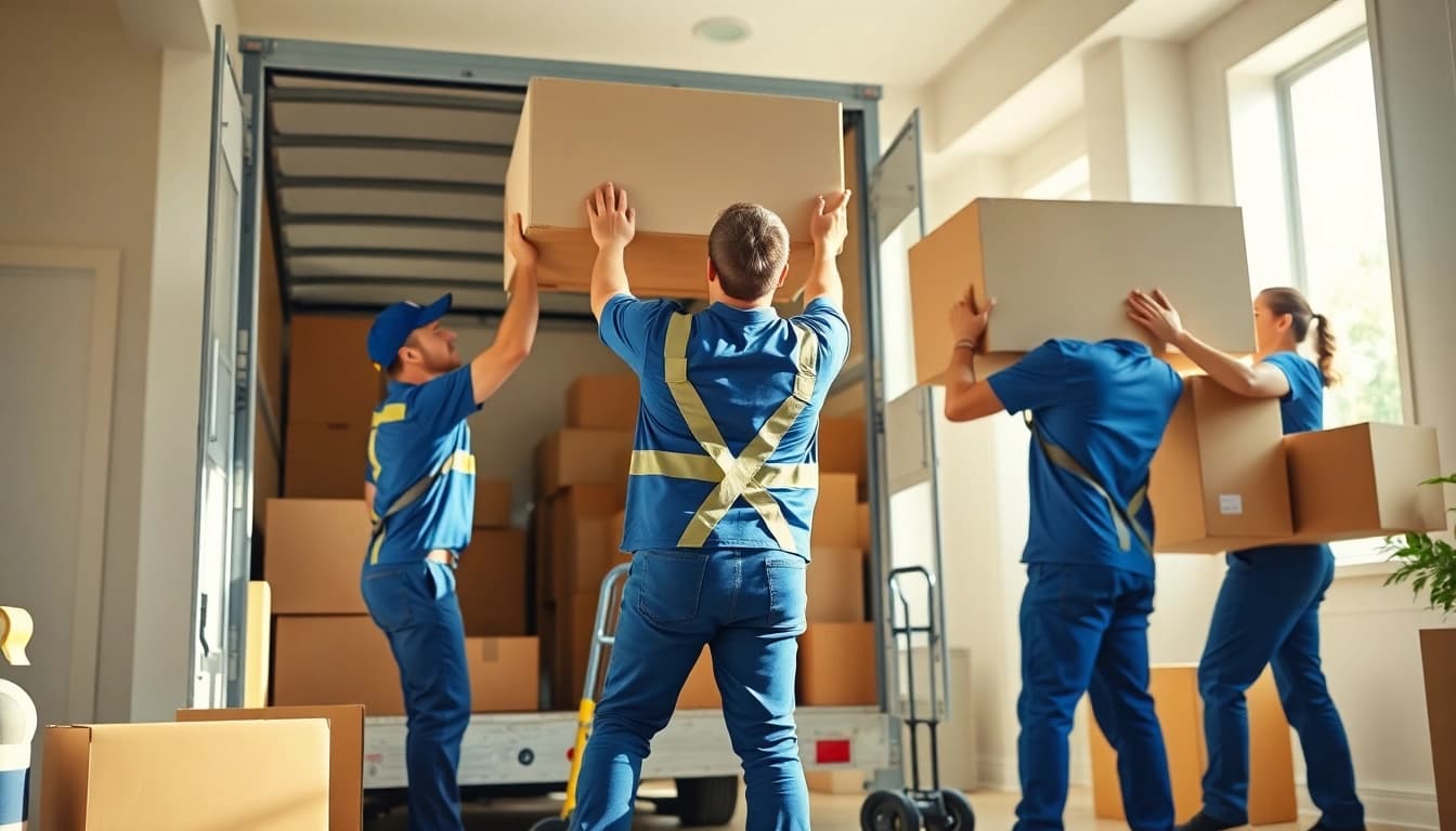 Experienced Toronto moving company professionals expertly handling furniture during a move.