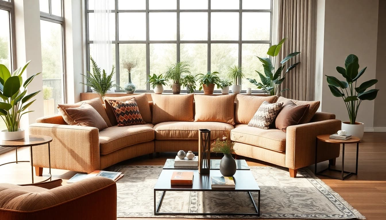 Stylish corner sofa from https://corner-sofas.co.uk in a bright, modern living room setting.