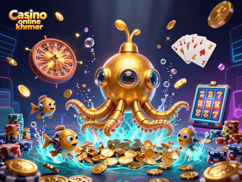 Experience thrilling gameplay at Casino online khmer with a vibrant 3D casino scene showcasing live games, slots, and excitement.