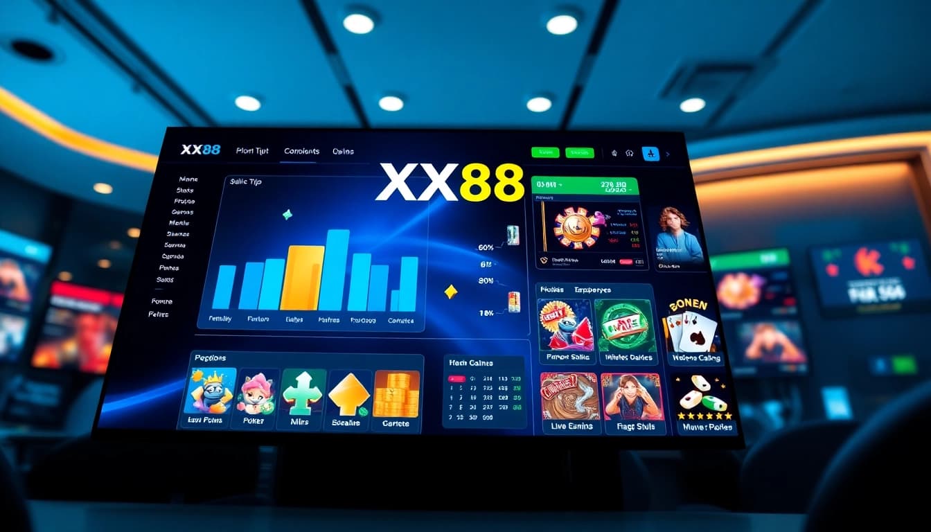 XX88 online gambling platform showcasing a modern gaming interface and exciting gameplay.