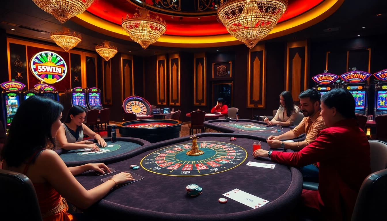 Experience the excitement of gambling at 56WIN with strategic poker and vibrant slot machines.