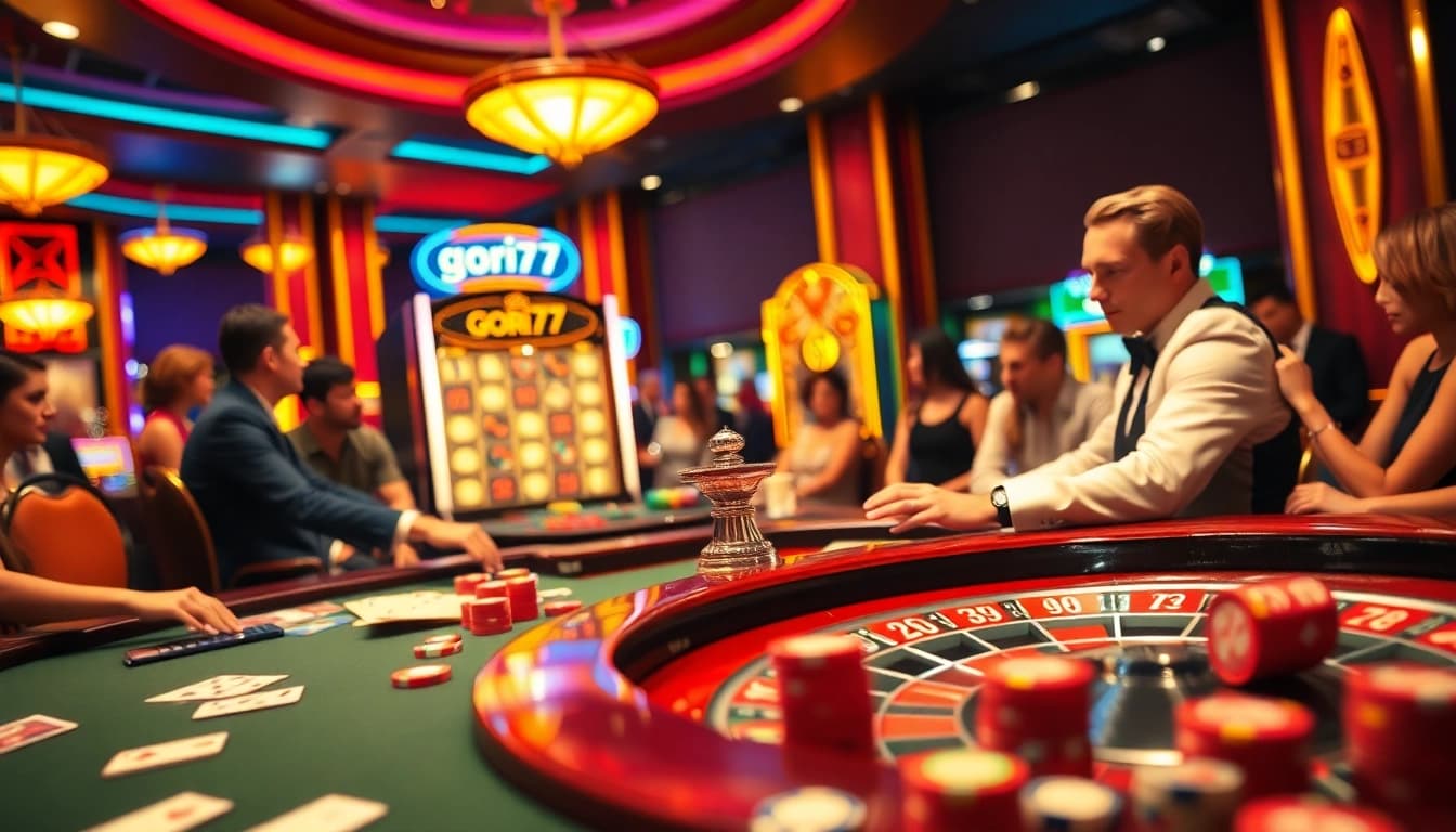Experience thrilling gameplay at gori77 with vibrant casino tables and engaging players.