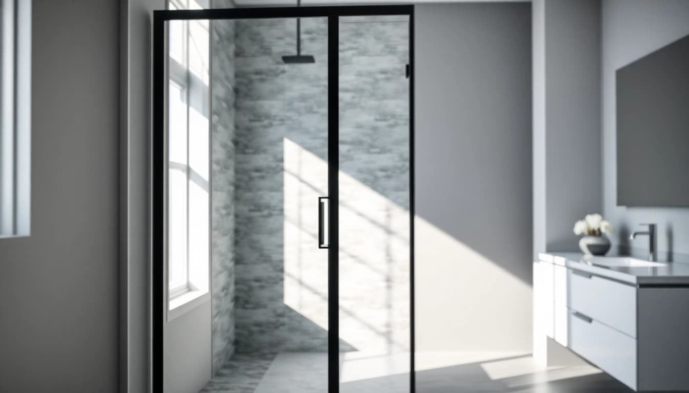 Elevate your bathroom with a stunning black shower sliding door that blends elegance and functionality.