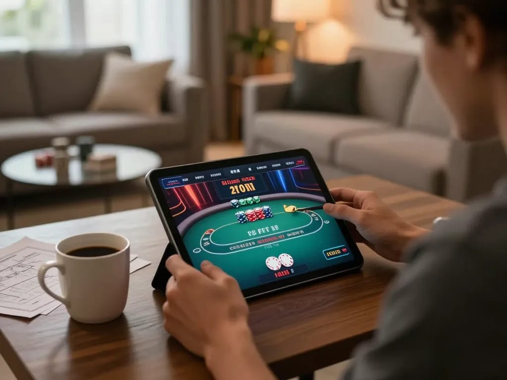 Experience engaging online poker gameplay at xx88 with a cozy home atmosphere.