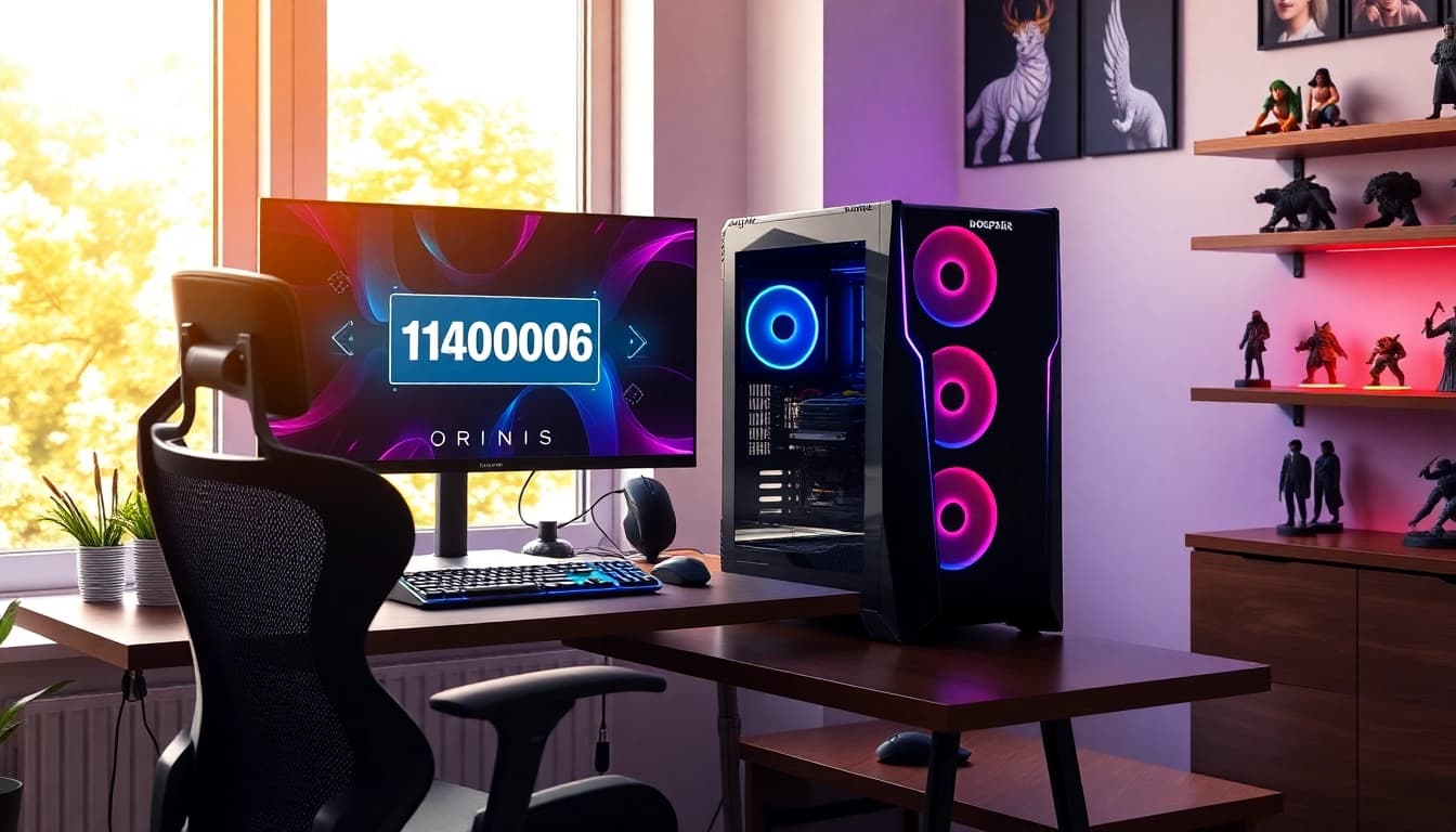 Showcasing a stylish home office with a Dospara gaming setup and a highlighted ドスパラ クーポン code.