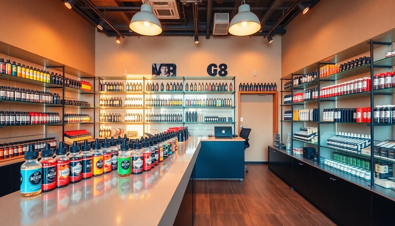 Shop for premium vape products at Vape Juice Depot, showcasing colorful e-liquids and devices.
