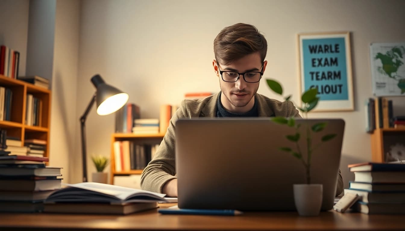 Pay someone to do my comptia exam in a serene study environment with a student ready for success.