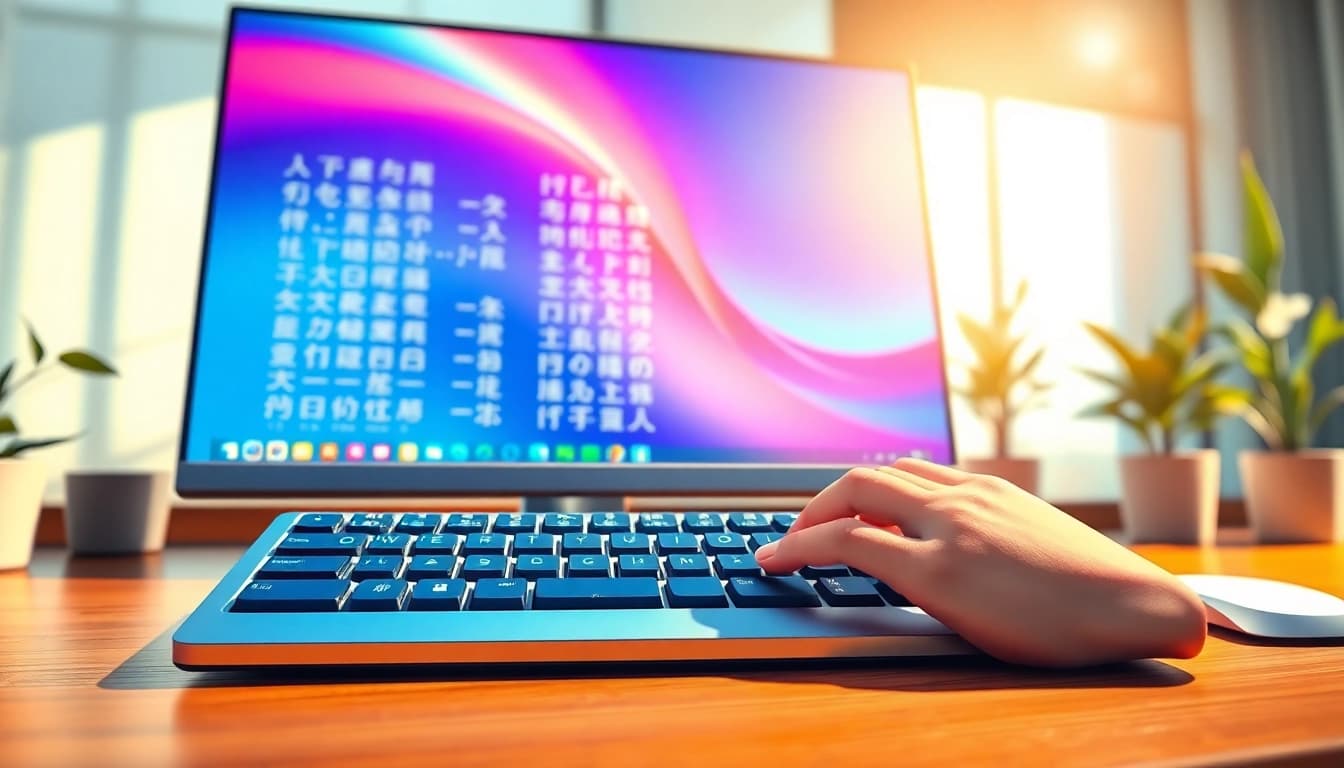 Enhance your typing experience with the Sogou输入法 on a modern computer setup.
