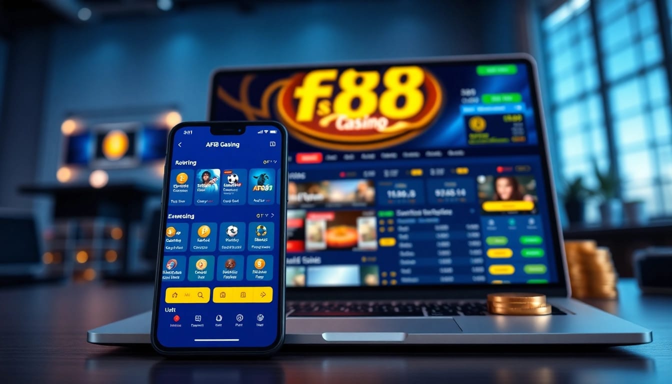 AF88 online gambling interface showcasing vibrant sports betting and casino games.