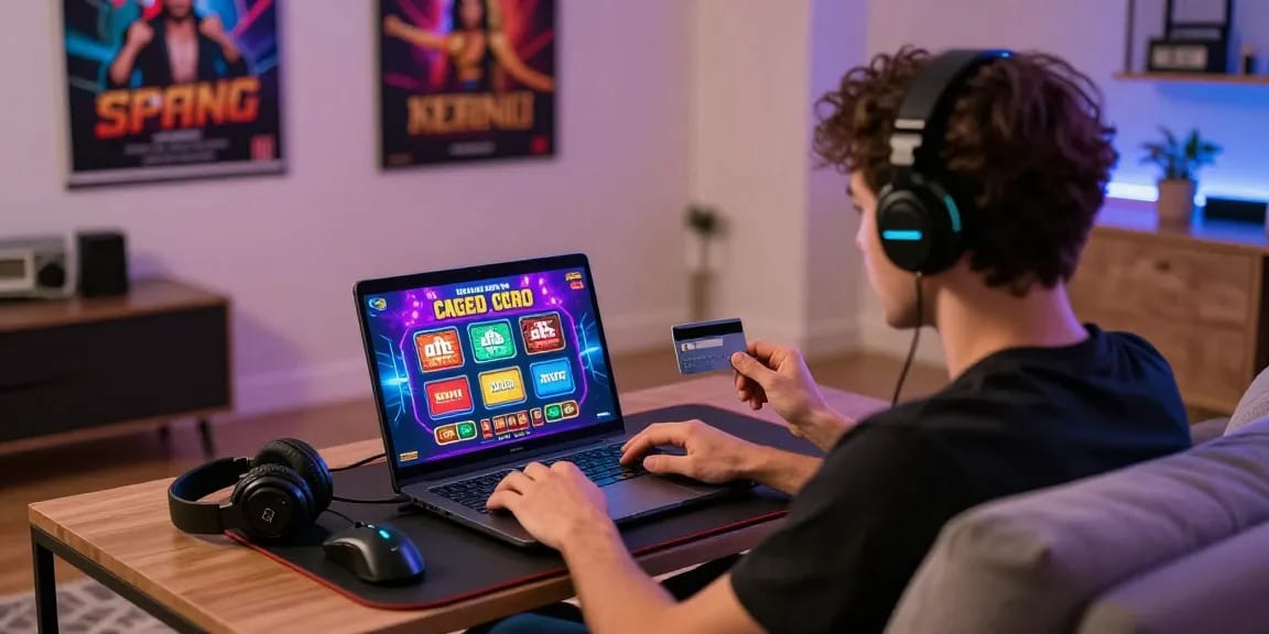 Engaging player enjoying games at casinos that accept credit cards with vibrant graphics.